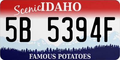 ID license plate 5B5394F