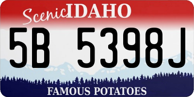 ID license plate 5B5398J