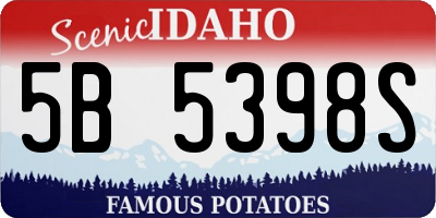 ID license plate 5B5398S