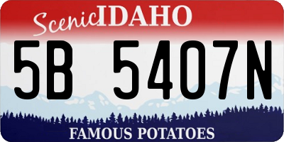 ID license plate 5B5407N