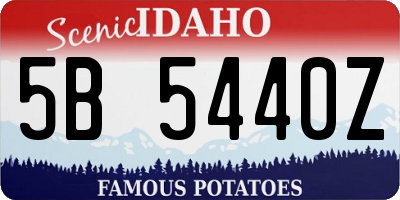 ID license plate 5B5440Z