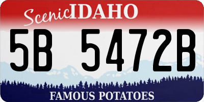 ID license plate 5B5472B