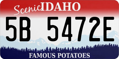 ID license plate 5B5472E