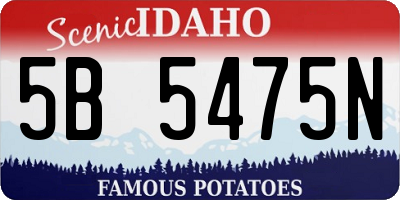 ID license plate 5B5475N