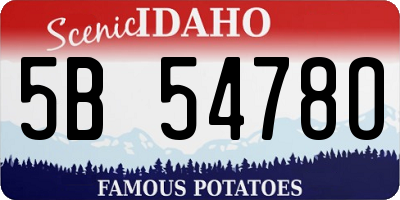 ID license plate 5B5478O