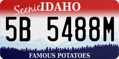ID license plate 5B5488M