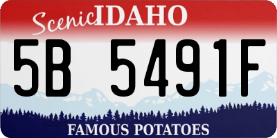 ID license plate 5B5491F