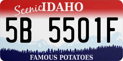 ID license plate 5B5501F