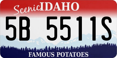 ID license plate 5B5511S