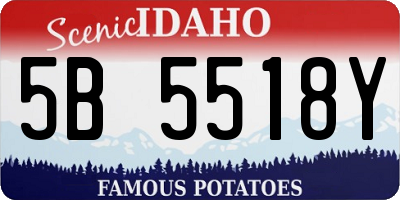 ID license plate 5B5518Y