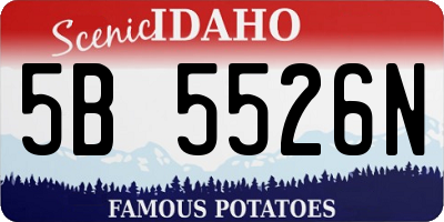 ID license plate 5B5526N