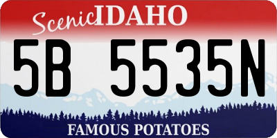 ID license plate 5B5535N