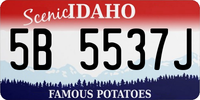 ID license plate 5B5537J