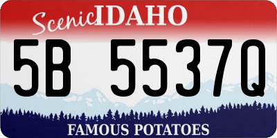 ID license plate 5B5537Q