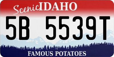ID license plate 5B5539T