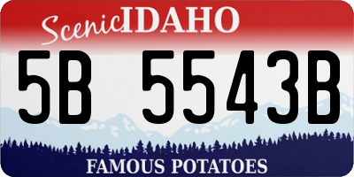 ID license plate 5B5543B