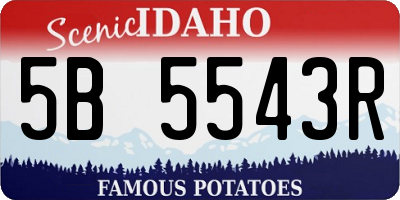 ID license plate 5B5543R