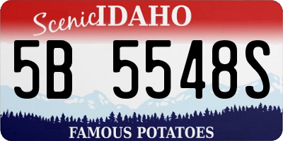 ID license plate 5B5548S