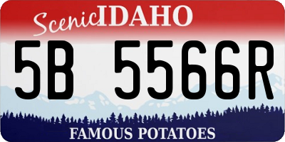 ID license plate 5B5566R