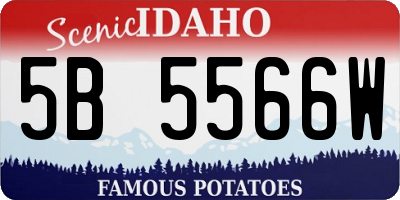ID license plate 5B5566W