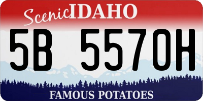 ID license plate 5B5570H