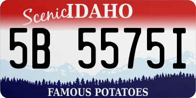 ID license plate 5B5575I