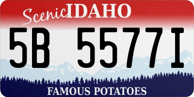 ID license plate 5B5577I
