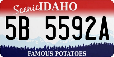 ID license plate 5B5592A
