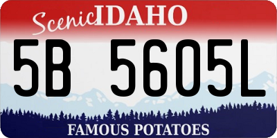 ID license plate 5B5605L