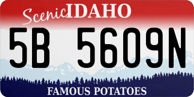 ID license plate 5B5609N