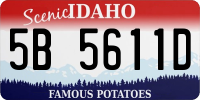 ID license plate 5B5611D