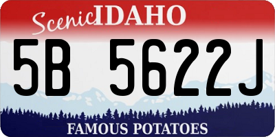 ID license plate 5B5622J
