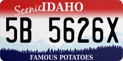 ID license plate 5B5626X