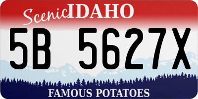 ID license plate 5B5627X