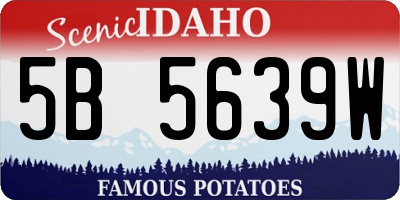 ID license plate 5B5639W