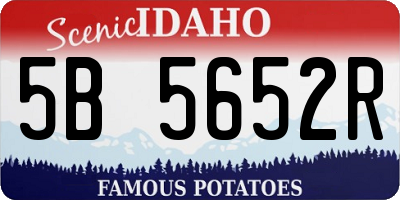 ID license plate 5B5652R