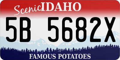 ID license plate 5B5682X