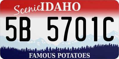 ID license plate 5B5701C
