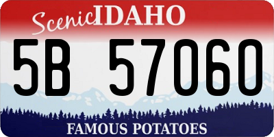 ID license plate 5B5706O