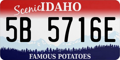 ID license plate 5B5716E