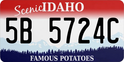 ID license plate 5B5724C
