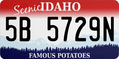 ID license plate 5B5729N