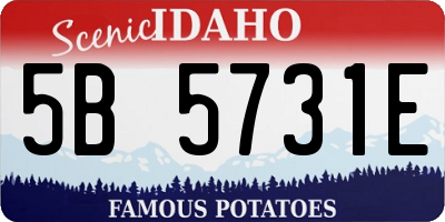 ID license plate 5B5731E