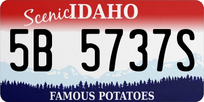 ID license plate 5B5737S