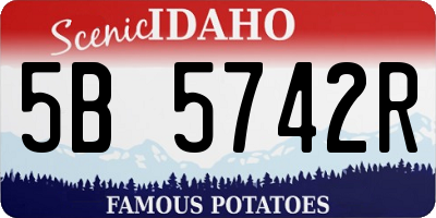 ID license plate 5B5742R