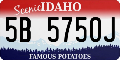 ID license plate 5B5750J