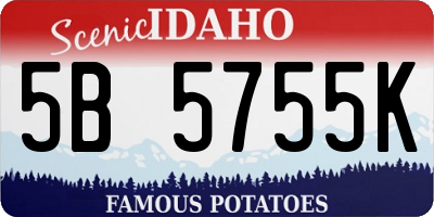 ID license plate 5B5755K