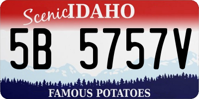 ID license plate 5B5757V