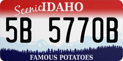 ID license plate 5B5770B