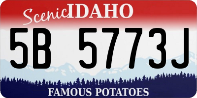 ID license plate 5B5773J